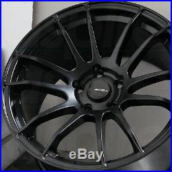 18x8 Matte Black Wheels AVID1 AV20 AV-20 5x114.3 35 (Set of 4)