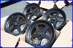 18x9.5 +35 Varrstoen Es8 5x100 Matt Black Rims Wheels (open Boxs) (set Of 4)