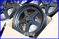 18x9.5 +35 Varrstoen Es8 5x100 Matt Black Rims Wheels (open Boxs) (set Of 4)