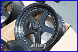 18x9.5 +35 Varrstoen Es8 5x100 Matt Black Rims Wheels (open Boxs) (set Of 4)