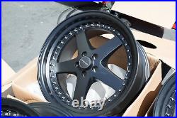 18x9.5 +35 Varrstoen Es8 5x100 Matt Black Rims Wheels (open Boxs) (set Of 4)