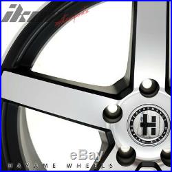 18x9.5 Hayame Performance Wheel Matte Black Machined Face 5 x 112 Squared x4