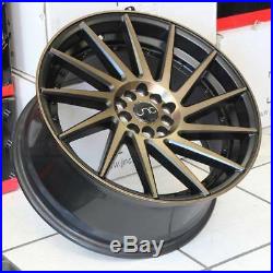 18x9.5 JNC 051 JNC051 5x100/5x114.3 35 Matte Black Bronze Face Wheel Rims set(4)