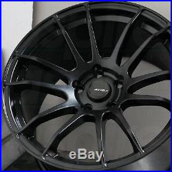 18x9.5 Matte Black Wheels AVID1 AV20 AV-20 5x114.3 38 (Set of 4)