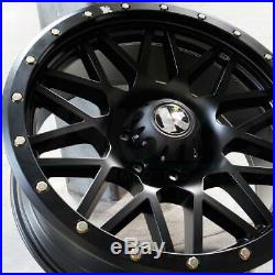 18x9 COW KT02 6x139.7/6x5.5 0 Flat Black Wheels Rims Set(4)