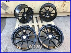 19 763M Haste Alloy Wheels 5x120 WIDER REAR SATIN Black fits BMW 3 Series