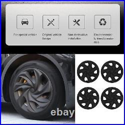 19 Inch Hubcap Fit 2020-2023 Model Y Wheel Covers 4pcs Matte Black