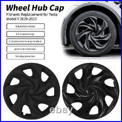 19 Inch Hubcap Fit 2020-2023 Model Y Wheel Covers 4pcs Matte Black