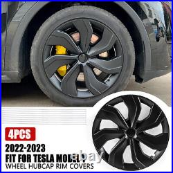 19 Matte Black Wheel Cover Hubcaps Rim Cover Fit For Tesla Model Y 2020-2023 UK