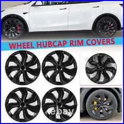 19 Matte Black Wheel Cover Hubcaps Rim Cover Fit For Tesla Model Y 2020-2023 UK