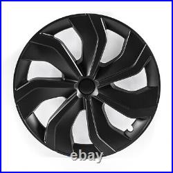 19 Matte Black Wheel Cover Hubcaps Rim Cover Fit For Tesla Model Y 2020-2023 UK