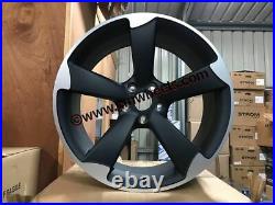 19 New TTRS Rotor DEEP CONCAVE Style Wheels Matt Black Audi A4 A6 A8 5x112