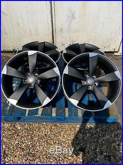 19 TTRS Rotor Arm Style Alloy Wheels Only Matt Black/Polished to fit Audi A3