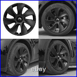 19 Wheel Cover 4Pcs Hubcaps Car Rim Cover Matte Black For Tesla Model 2020-2023