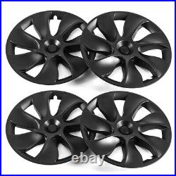 19 Wheel Cover Hubcaps Rim Cover Fit For Tesla Model Y 2020-2023 Matte Black AL
