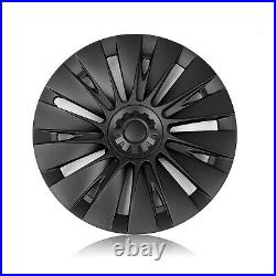 19 Wheel Cover Hubcaps Rim Cover For Tesla Model Y 2020 2021-2023 Matte Black