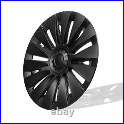 19 Wheel Cover Hubcaps Rim Cover For Tesla Model Y 2020 2021-2023 Matte Black