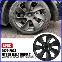 19 Wheel Cover Hubcaps Rim Cover For Tesla Model Y 2020 2022 2023 Matte Black