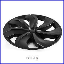 19 Wheel Cover Hubcaps Rim Cover Matte Black Fit For Tesla Model Y 2020-2023