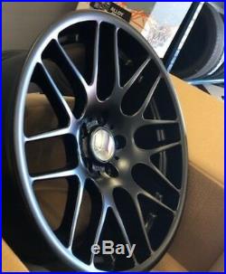 19matt black alloy wheels fits bmw 3/5 series vw t5/t6 csl staggered with tyres