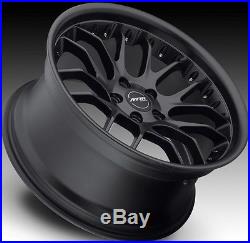 19x8.5/9.5 Mrr Gt7 Staggered Matte Black Wheels 5x120 Rim Bmw 330 2006-2012