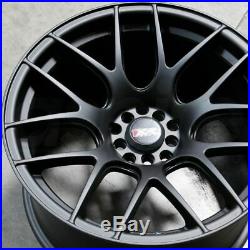 19x8.75 Flat Black Wheels XXR 530 5x100/5x114.3 35 (Set of 4)