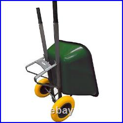 200L XL Big Wheelbarrow Puncture Proof Twin Wheels Hay Stable Manure Garden Yard