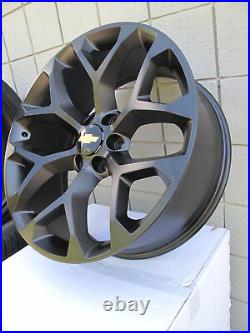 20 Chevrolet Silverado Suv Factory Style Matte Black New Wheels 5668 Set Of 4