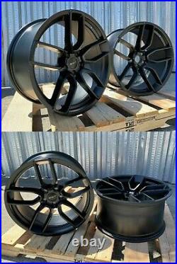 20 Inch Matte Black Wheels 20x9.5 / 20x10.5 Fit Dodge Charger Challenger Set 4