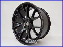 20 Matt Black Satin Wheels & Tyres Fits Chrysler 300c, Dodge Charger, Crd, Srt