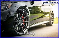 20 Rohana Rf1 Matte Black Concave Wheels For Mercedes W212 E Class E350 E400