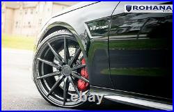 20 Rohana Rf1 Matte Black Concave Wheels For Mercedes W212 E Class E350 E400