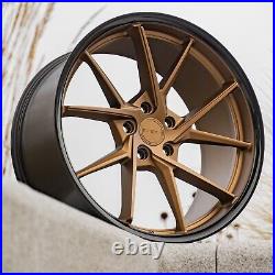 20 Tesla Model S Riviera Rf1 Flow Formed M/bronze G/blk Lip 10j 11j Alloys