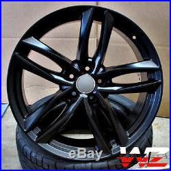 20 inch 1196 Style Wheels Satin Matte Black Fits Audi A4 A5 A6 A7 TT VW Rims