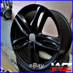 20 inch 1196 Style Wheels Satin Matte Black Fits Audi A4 A5 A6 A7 TT VW Rims