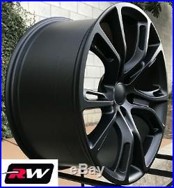 20 inch RW Wheels for Grand Cherokee SRT8 Spider Monkey 20x10 Matte Black Rims