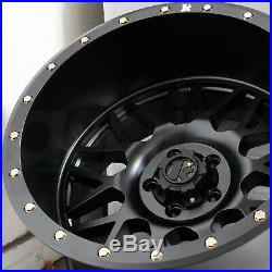 20x12 Flat Black Wheels COW KT02 8x165.1/8x6.5 -49 (Set of 4)