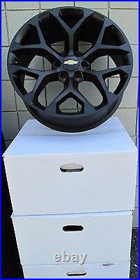 22 Chevrolet Silverado Suv Factory Style Matte Black New Set Of 4 Wheels 5668