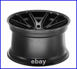 22 Ferrada Fr2 Matte Black Concave Wheels Rims Fits Dodge Charger Rt Se Srt8