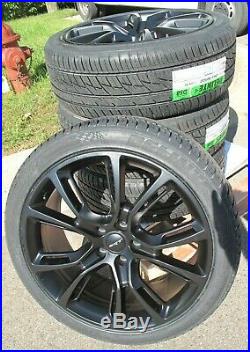 22 Jeep Grand Cherokee Srt8 Style New Matte Black Wheels Tires Set Of Four 9113