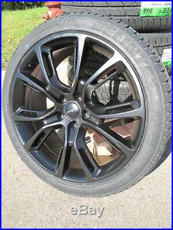 22 Jeep Grand Cherokee Srt8 Style New Matte Black Wheels Tires Set Of Four 9113