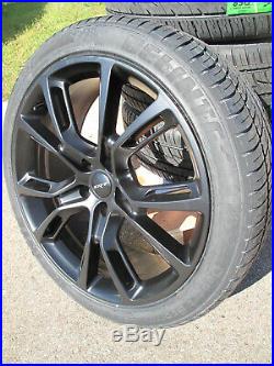 22 Jeep Grand Cherokee Srt8 Style New Matte Black Wheels Tires Set Of Four 9113