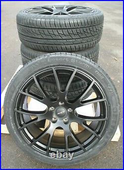 22 New Jeep Grand Cherokee Srt8 Hellcat Style Matte Black Wheels Tires Set Of 4