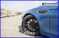 22 ROHANA RFX2 MATTE BLACK CONCAVE WHEELS FOR TESLA MODEL X 22x9 22x10.5