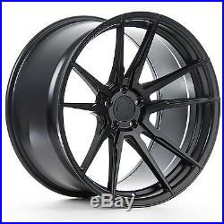 22 Rohana Rf2 Matte Black Concave Wheels For Porsche 970 Panamera S Turbo 4s