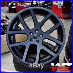 22 Viper Style Wheels w Tires Matte Black Fits Dodge Charger Challenger Magnum