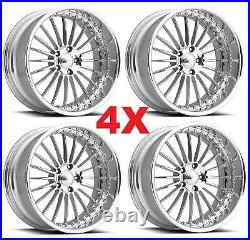 26 Pro Wheels P4 Custom Forged Billet Rims Intro Line Foose Staggered