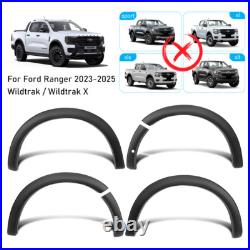 30mm MATTE BLACK WHEEL ARCHES Fits Ford Ranger Wildtrak 2023+ PARK ASSIST MODEL