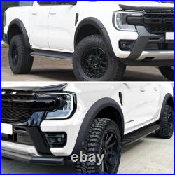 30mm MATTE BLACK WHEEL ARCHES Fits Ford Ranger Wildtrak 2023+ PARK ASSIST MODEL