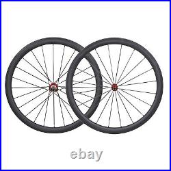 38mm Carbon Wheel Clincher Novatec Road Bike Front Rear Rim UD Matt 11s 700C
